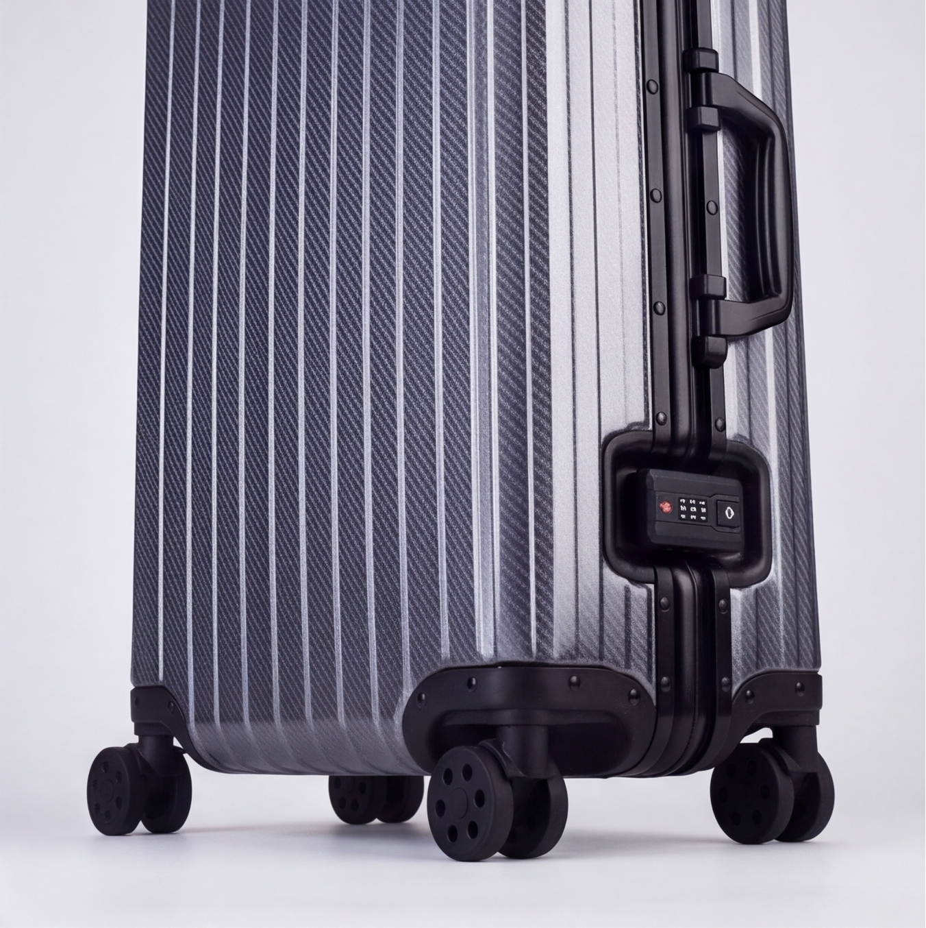 The Atlas Aluminium Luggage — Gunmetal