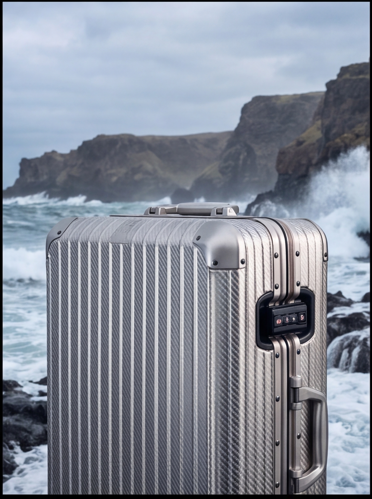 La valise Atlas en aluminium — Champagne
