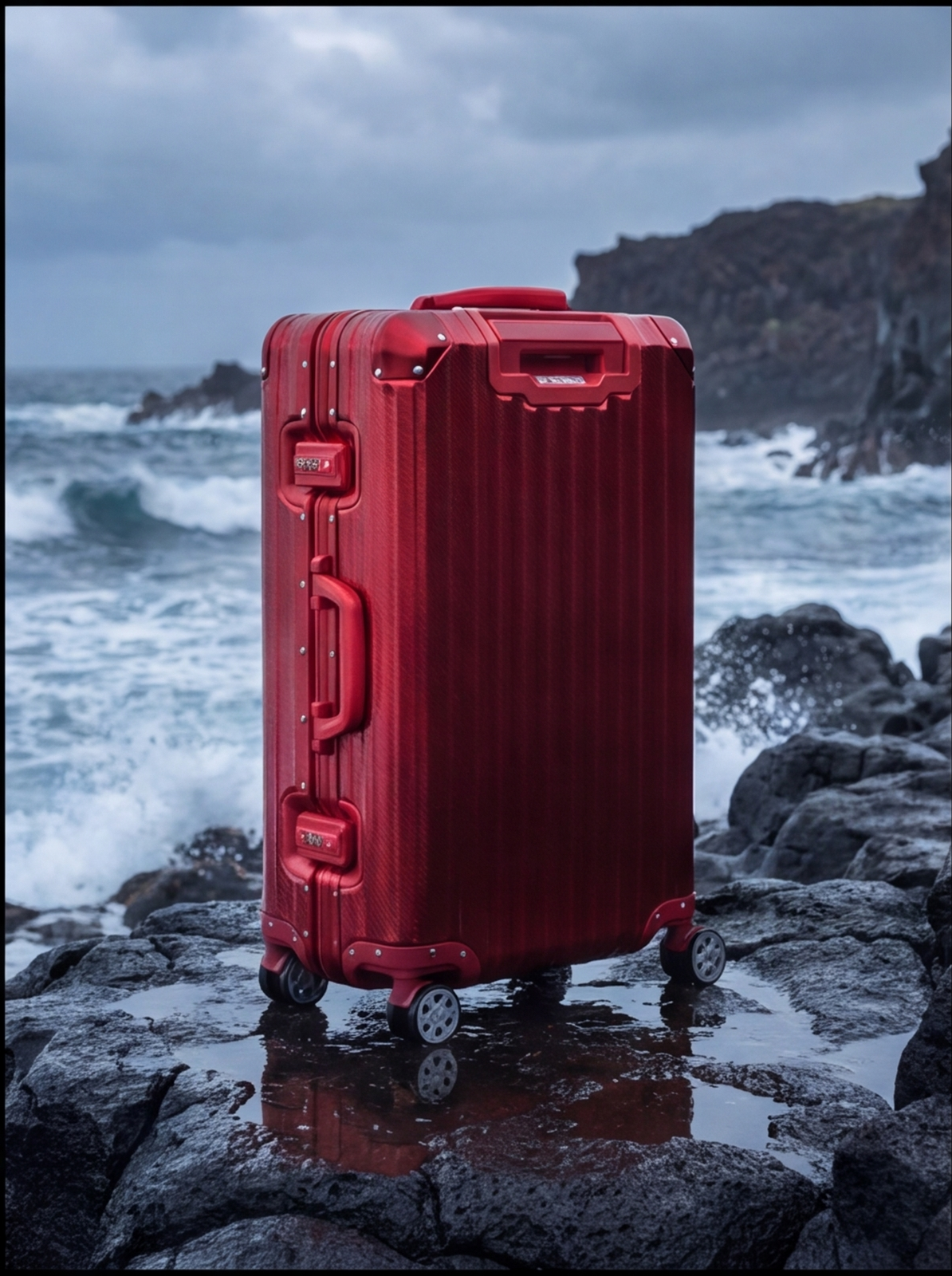 La valise Atlas en aluminium — Édition limitée rouge