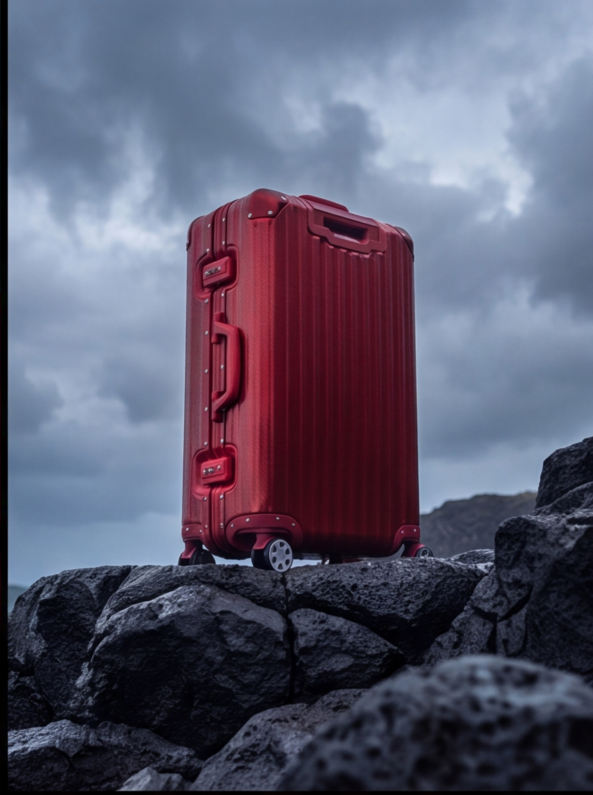 La valise Atlas en aluminium — Édition limitée rouge