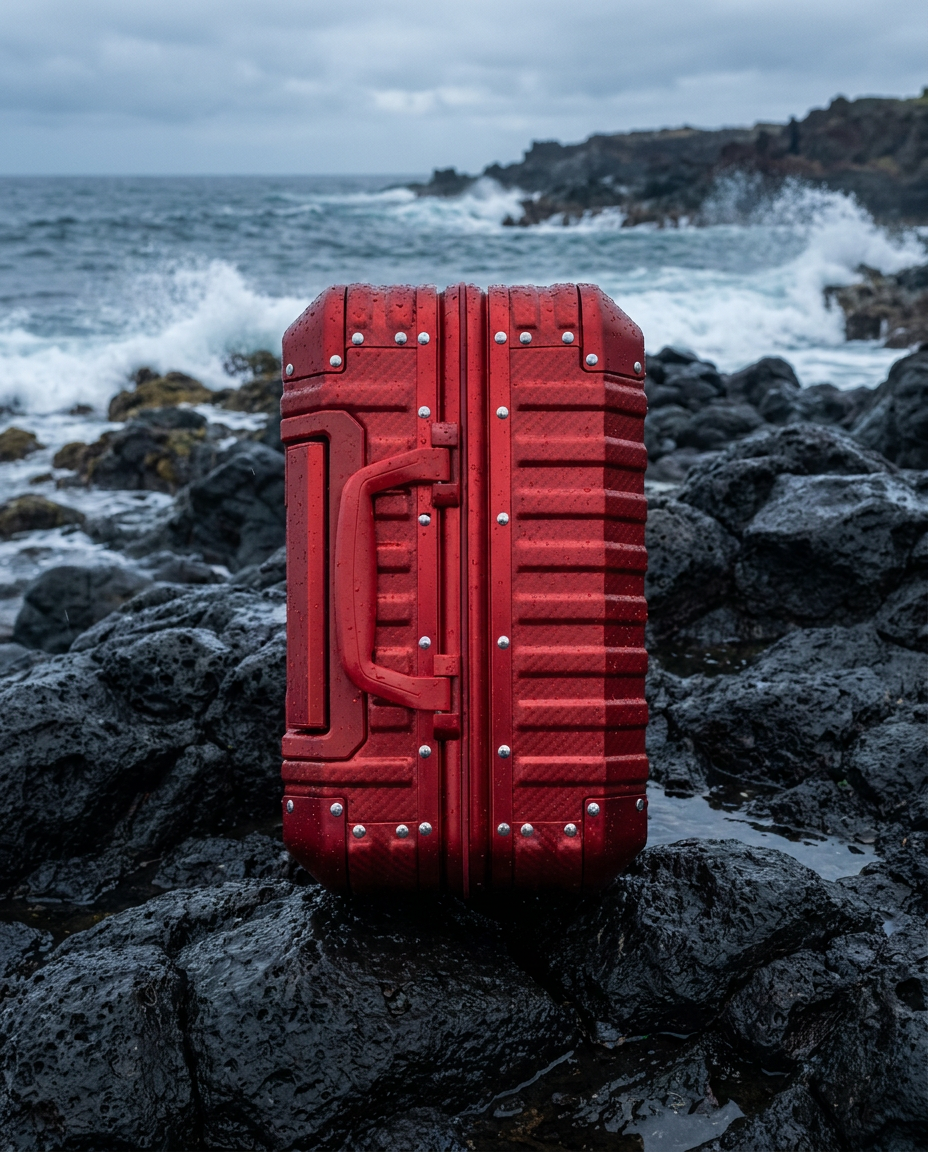 La valise Atlas en aluminium — Édition limitée rouge