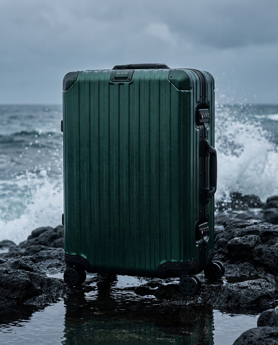 La valise Atlas en aluminium — Édition limitée vert pacifique