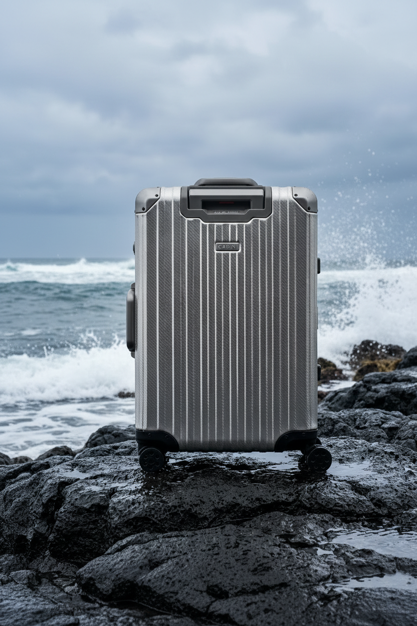 La valise Atlas en aluminium — Champagne